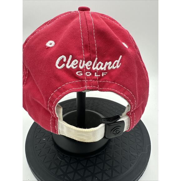 Vintage Cleveland Golf Hat Cap Red Adjustable Strap Back Embroidered - Picture 3 of 7